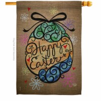 Ornament Collection H192022-BO Colorful Happy Easter Egg Springtime Double-Sided Garden Decor