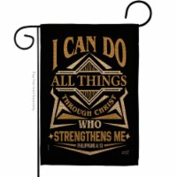 Angeleno Heritage G135218-BO Who Strengthens Me Religious Bible Verses Double-Sided Decorativ
