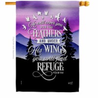 Angeleno Heritage H130341-BO He will cover you with his Feather Religious Bible Verses Double