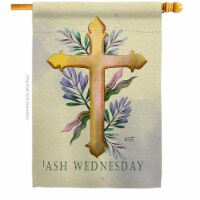 Angeleno Heritage H137428-BO Ash Wednesday Religious Faith Double-Sided Garden Decorative Hou