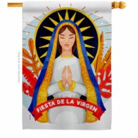 Angeleno Heritage H137521-BO Fiesta De La Virgen Religious Faith Double-Sided Garden Decorati
