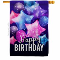 Angeleno Heritage H137180-BO Happy Birthday Balloon Celebration Double-Sided Garden Decorativ