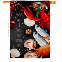 Breeze Decor H107069-BO Seafood Animals Sea Creature 28 x 40 in. Double-Sided Decorative Vert