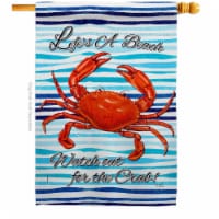 Breeze Decor H107072-BO Beach Crabs Animals Sea Creature 28 x 40 in. Double-Sided Decorative
