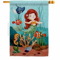 Breeze Decor H107076-BO Tropical Fishies Animals Sea Creature 28 x 40 in. Double-Sided Decora