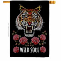 Angeleno Heritage H130326-BO Wild Soul Animals Wildlife 28 x 40 in. Double-Sided Decorative V