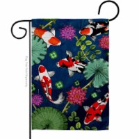 Breeze Decor G157077-BO Koi Pond Animals Sea Creature 13 x 18.5 in. Double-Sided Decorative V