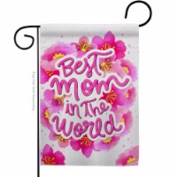 Ornament Collection G192525-BO Best Mom Family Mother Day 13 x 18.5 in. Double-Sided Decorati