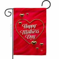 Ornament Collection G192576-BO Gold Heart Mother Family Day 13 x 18.5 in. Double-Sided Decora