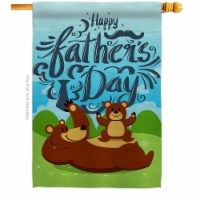 Ornament Collection H192065-BO Beary Happy Fathers Day Family Father 28 x 40 in. Double-Sided