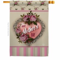 Ornament Collection H192183-BO Rose Mother Day Family 28 x 40 in. Double-Sided Decorative Ver