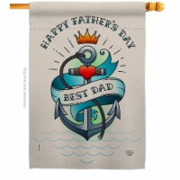 Ornament Collection H192345-BO Best Dad Day Family Father 28 x 40 in. Double-Sided Decorative