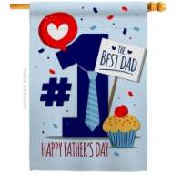 Angeleno Heritage H137152-BO Number 1 Dad Family Father Day 28 x 40 in. Double-Sided Decorati