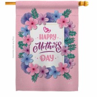 Angeleno Heritage H137178-BO Pink Mother Day Family 28 x 40 in. Double-Sided Decorative Verti