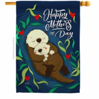 Angeleno Heritage H137181-BO Otter Mother Day Family 28 x 40 in. Double-Sided Decorative Vert