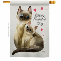 Angeleno Heritage H137344-BO Kitty Mothers Day Family Mother 28 x 40 in. Double-Sided Decorat