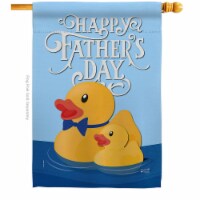 Angeleno Heritage H137352-BO Daddy Yellow Duckie Family Father Day 28 x 40 in. Double-Sided D