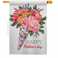 Angeleno Heritage H137475-BO Mother Day Bouquet Family 28 x 40 in. Double-Sided Decorative Ve