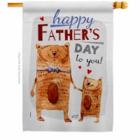 Angeleno Heritage H137479-BO Daddy Bear Family Father Day 28 x 40 in. Double-Sided Decorative