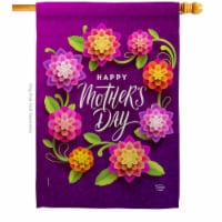 Ornament Collection H192575-BO Mother Day Wreath Family 28 x 40 in. Double-Sided Decorative V