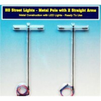 Rock Island Hobby RIH012104 HO Scale Street Lights with Two Straight Arms
