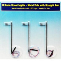 Rock Island Hobby RIH013101 N Scale Street Lights with Single Straight Arms