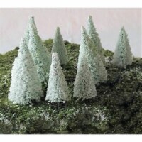 Rock Island Hobby RIH024200 3.2-4.3 in. Snow Pine Trees, 12 Piece