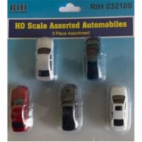 Rock Island Hobby RIH032100 HO Scale Assorted Automobiles, 5 Piece