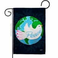 Angeleno Heritage G135441-BO 13 x 18.5 in. Peace Sweet Life Earth Double-Sided Decorative Ver