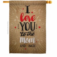 Ornament Collection H191101-BO 28 x 40 in. I Love you to the Moon Sweet Life Expression Doubl