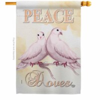 Ornament Collection H192340-BO 28 x 40 in. Doves Sweet Life Earth Double-Sided Decorative Ver