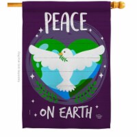 Ornament Collection H192366-BO 28 x 40 in. Peace on Earth Sweet Life Double-Sided Decorative