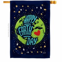 Angeleno Heritage H137176-BO 28 x 40 in. Happy Earth Day Sweet Life Double-Sided Decorative V
