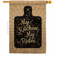 Angeleno Heritage H137273-BO 28 x 40 in. My Kitchen Rules Sweet Life Expression Double-Sided