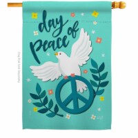 Angeleno Heritage H137349-BO 28 x 40 in. Day of Peace Sweet Life Earth Double-Sided Decorativ