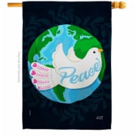 Angeleno Heritage H137441-BO 28 x 40 in. Peace Sweet Life Earth Double-Sided Decorative Verti