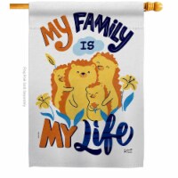 Angeleno Heritage H137522-BO 28 x 40 in. My Family Life Sweet Home Double-Sided Decorative Ve