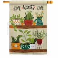 Breeze Decor H100086-BO 28 x 40 in. Group Plants Sweet Life Home Double-Sided Decorative Vert