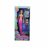 Kole Imports GE564-4 10.5 in. Light Up Fairy Mermaid Doll with Kid Mermaid - Pack of 4