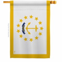 Americana Home & Garden H140540-BO 28 x 40 in. Rhode Island American State House Flag with Do