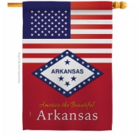 Americana Home & Garden H140555-BO 28 x 40 in. USA Arkansas American State Vertical House Fla