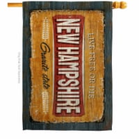 Americana Home & Garden H140974-BO 28 x 40 in. New Hampshire Vintage American State House Fla