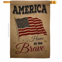 Ornament Collection H191083-BO 28 x 40 in. America Home of the Brave American Star & Stripes