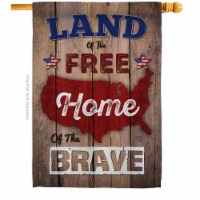 Ornament Collection H191110-BO 28 x 40 in. Land of the Free Home Brave American Star & Stripe