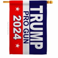 USA Decoration H170206-BO 28 x 40 in. Trump Pro Gun American Political Vertical House Flag wi