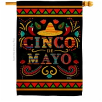 Angeleno Heritage H130360-BO 28 x 40 in. Fiesta de mayo Summertime Cinco Vertical House Flag