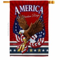 Angeleno Heritage H137168-BO 28 x 40 in. Let Freedom Reign American Star & Stripes Vertical H