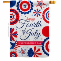 Angeleno Heritage H137569-BO 28 x 40 in. Red White American Fourth of July Vertical House Fla