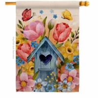 Ornament Collection H190090-BO 28 x 40 in. My Birdhouse Sweet Life Home Vertical House Flag w
