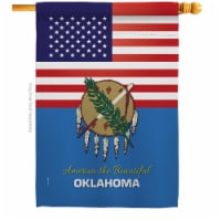 Americana Home & Garden H140588-BO 28 x 40 in. USA Oklahoma American State Vertical House Fla